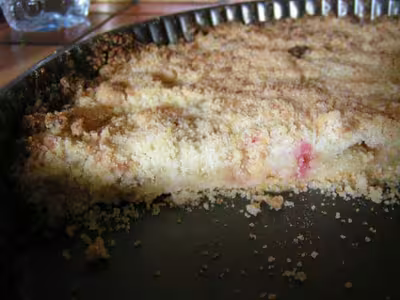 Crumble à la rhubarbe