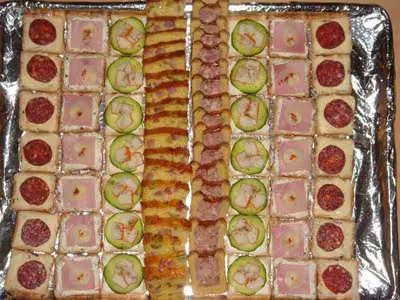 Plateau d'assortiments de canapés