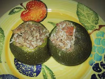 Recette WW : Courgettes rondes farçies par tatabedette