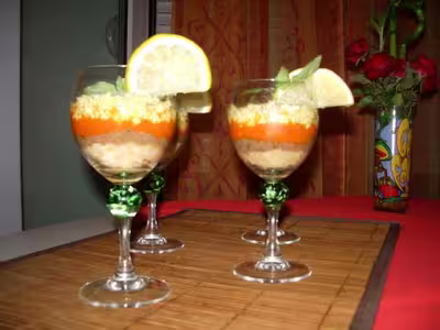 Verrines à l'avocat et à la tomate