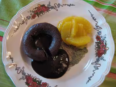 Coulant au chocolat, très coulant