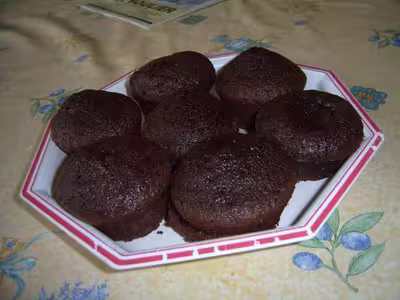 Petits gâteaux au chocolat coulants