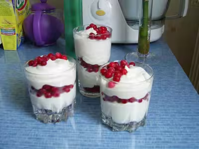 Mousse citron coco groseille...