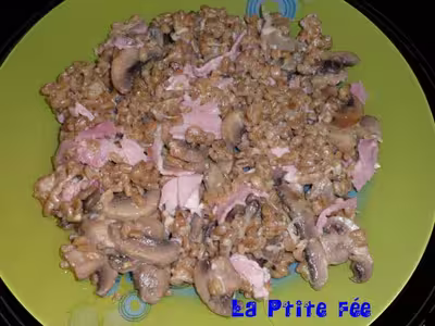 Recette WW: Blésotto aux champignons et jambon