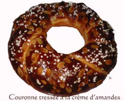 Couronne tressée à la crème d'amandes