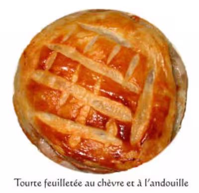 Tourte à l'andouillette et au chèvre