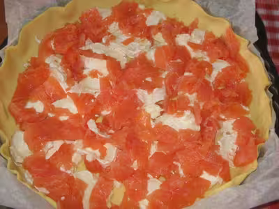Tourte au chèvre et saumon fumé par JOSY1010