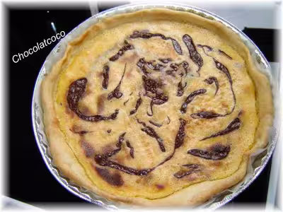 Tarte marbrée au citron et chocolat