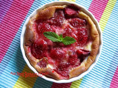 Recette Thermomix: Clafoutis fraises,amande par OTTOKI