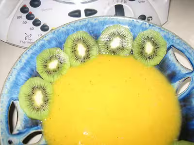Recette thermomix: Compote pommes, clémentines, kiwi