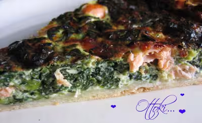 Recette Thermomix: Tarte au saumon et aux épinards