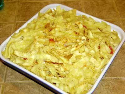 Farandelles de Savoie au fromage d'Abondance aux tomates et oignons
