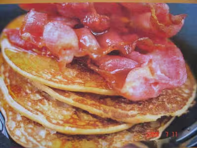 Crêpes aux patates douces et bacon