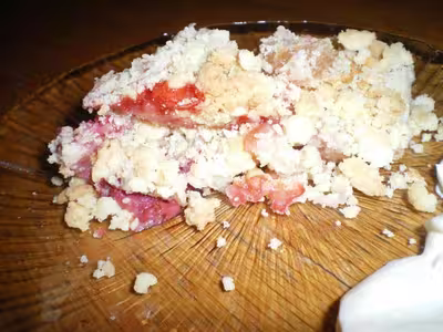 Crumble fraises, pommes