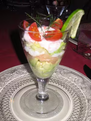 Verrines d'avocats et pamplemousse par kristab
