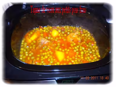 Veau aux petits pois frais (Mijoteuse Mijot'Cook ) par sandra93