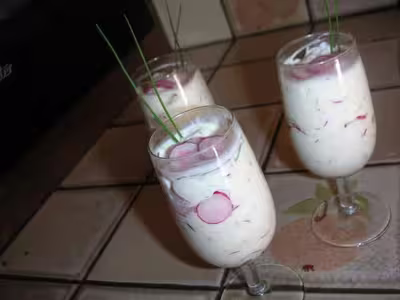 Verrines de radis en rémoulade