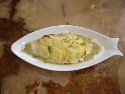Daurade aux écailles de pommes de terre