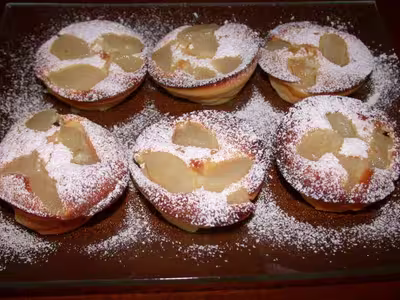 Mini clafoutis mirabelles, poires et mascarpone par grenadine34