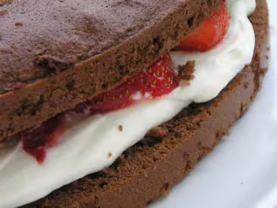 Gâteau fraises -chocolat