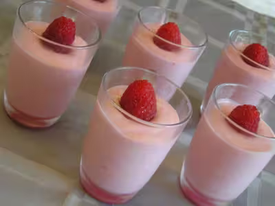Mousse aux framboises