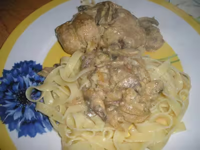 Paupiettes de porc, sauce champignons