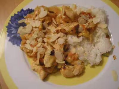 Inde: Poulet au lait de coco