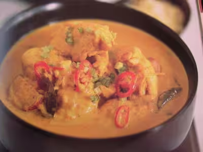 Poulet korma sauce safran-amandes