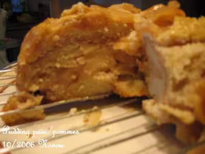 Pudding pain et pommes