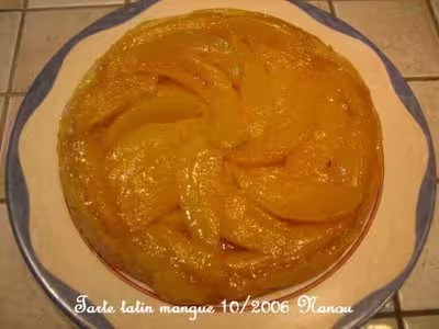 Tarte tatin à la mangue, delicieux!