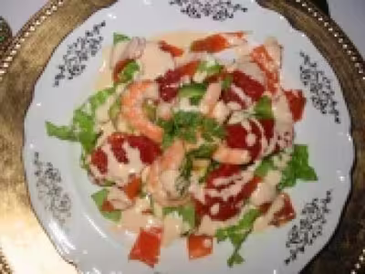 Recette WW : Salade de pamplemousse aux crevettes et saumon