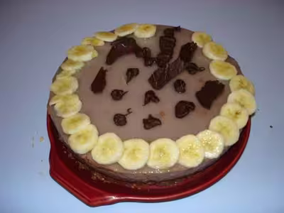 Entremet chocolat noix de coco et banane