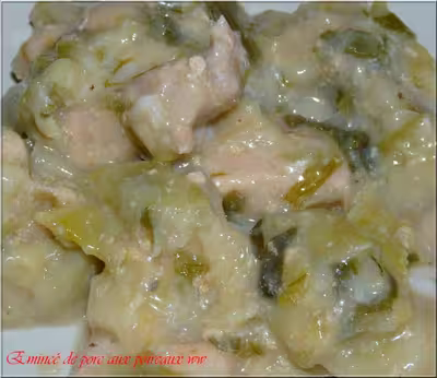 WW: Emincé de porc aux poireaux en cocotte