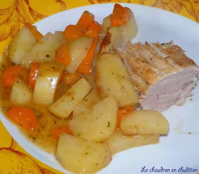 Recette WW: Filet mignon, pommes de terre,carottes