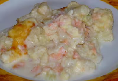 Recette WW: Gratin de chou fleur au saumon fumé