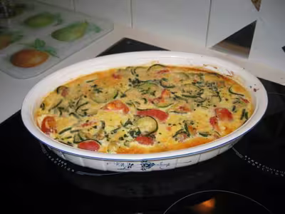 Recette thermomix: Gratin de courgettes provençale