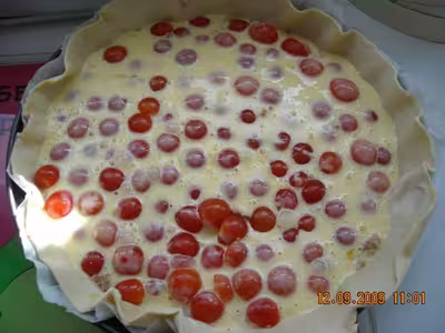 Tarte au thon et tomates cerises par cachecache