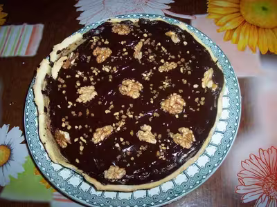 Tarte au chocolat et aux noix