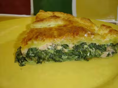 Tourte saumon-épinard