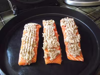 Tarte express de saumon aux champignons