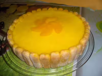 Bavarois aux pêches