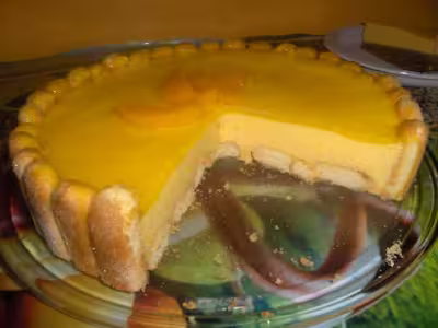 Bavarois aux pêches