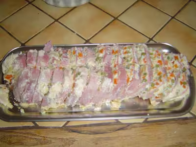 Terrine de jambon à la macédoine de légumes