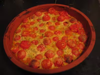 Clafoutis aux tomates cerises par Vérolasublime