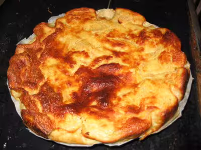 Gâteau au fromage blanc, pommes et canelle