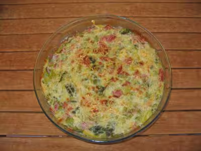Gratin fondant aux poireaux et jambon par Vérolasublime