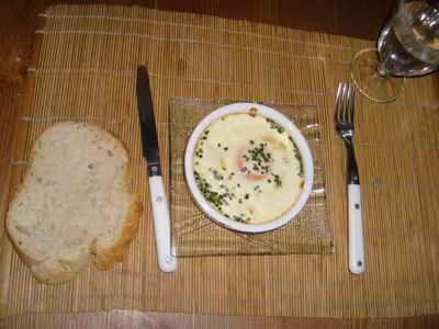 Oeuf cocotte au maroilles