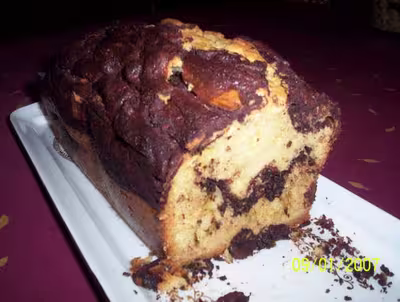 Recette thermomix: Cake ou gâteau marbré au chocolat