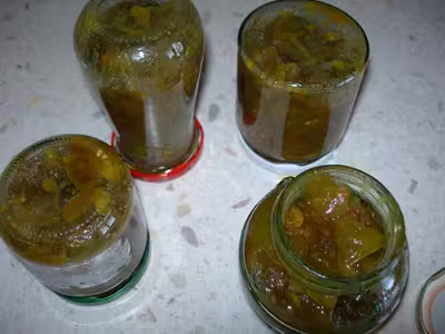 Chutney aux tomates vertes au curry et gingembre