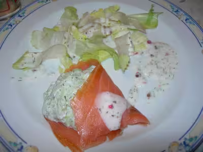Rouleau de saumon au tzatziki